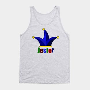 Jester with jester hat in color blue Tank Top